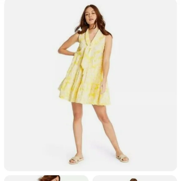 lisa marie fernandez gold dress THE POET DRESS in NATURAL & NAVY Striped Chios Gauze Natural/Navy Striped Chios Gauze / 2023RES265 NNSCG / 2 main image 1